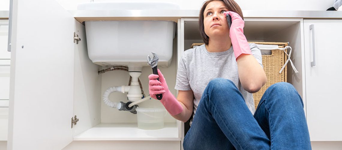 A frustrated homeowner is experiencing problems with her sewer system and has decided to call a professional plumber to help her in Springfield, IL.